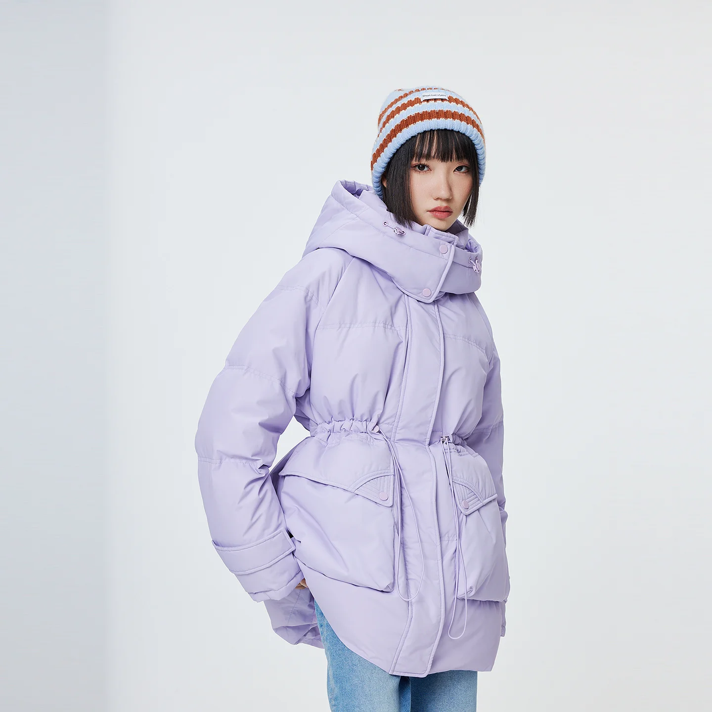 Metersbonwe женский длинный пуховик большого размера с капюшоном