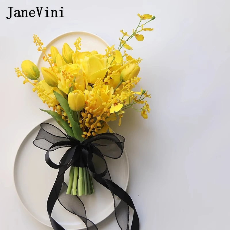 Janevini real touch желтые розы - Фотография_5