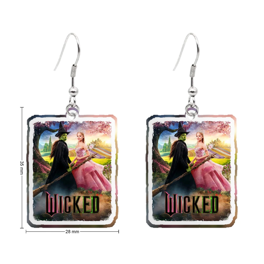 Серьги-подвески disney wicked glinda и elphaba - Фотография_4