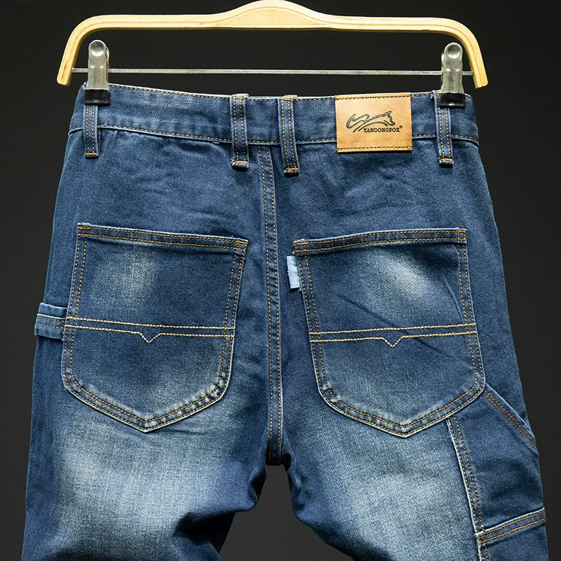 Модные джинсы, мужские мешковатые джинсовые брюки - Фотография_5