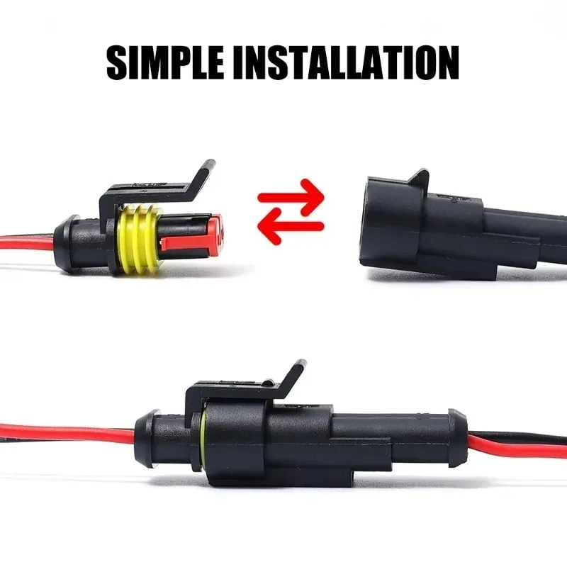 16 awg водонепроницаемые автомобильные штекерные электрические разъемы - Фотография_2