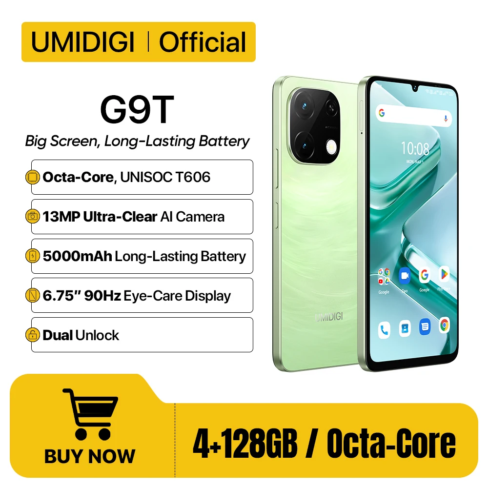 Смартфон umidigi g9t android 14 unisoc t606