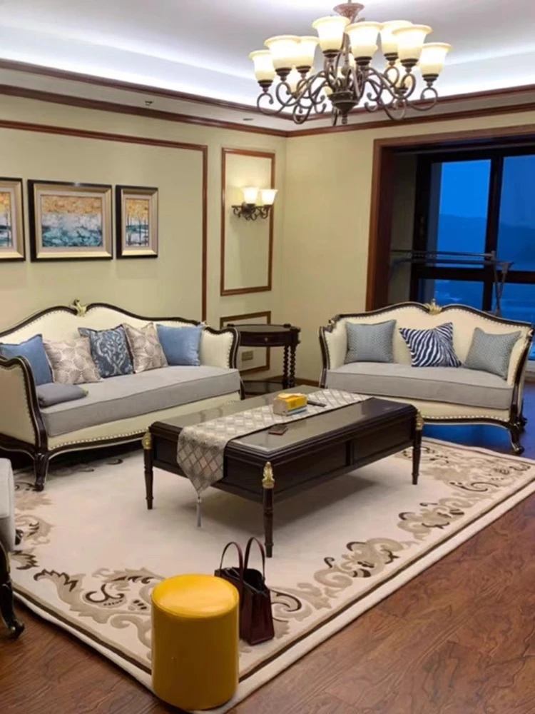 Древний европейско-американский импортный шерстяной ковер для гостиной - Фотография_3