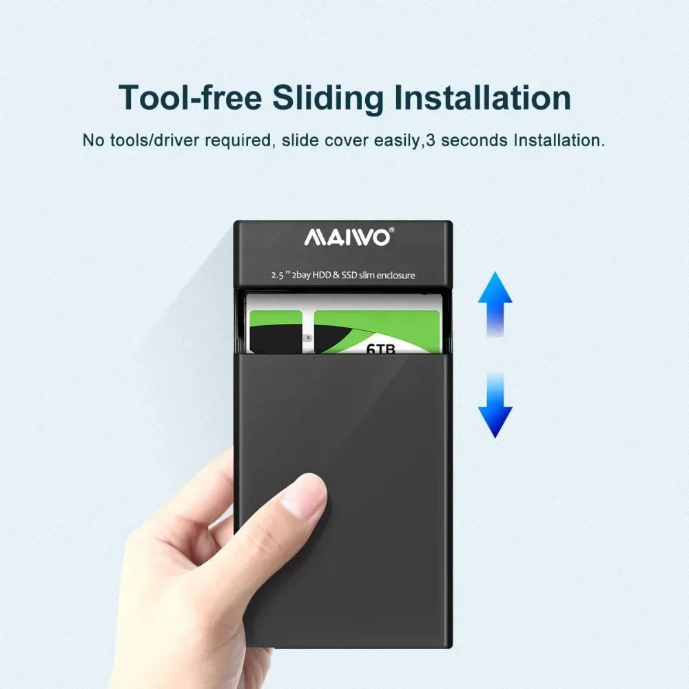 Maiwo 2,5 hdd ssd чехол sata к usb 3 - Фотография_6