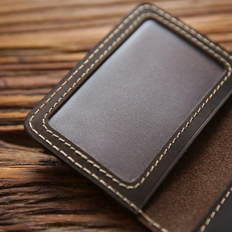 Кожаные чехлы для карт crazy horse в стиле ретро - Фотография_5