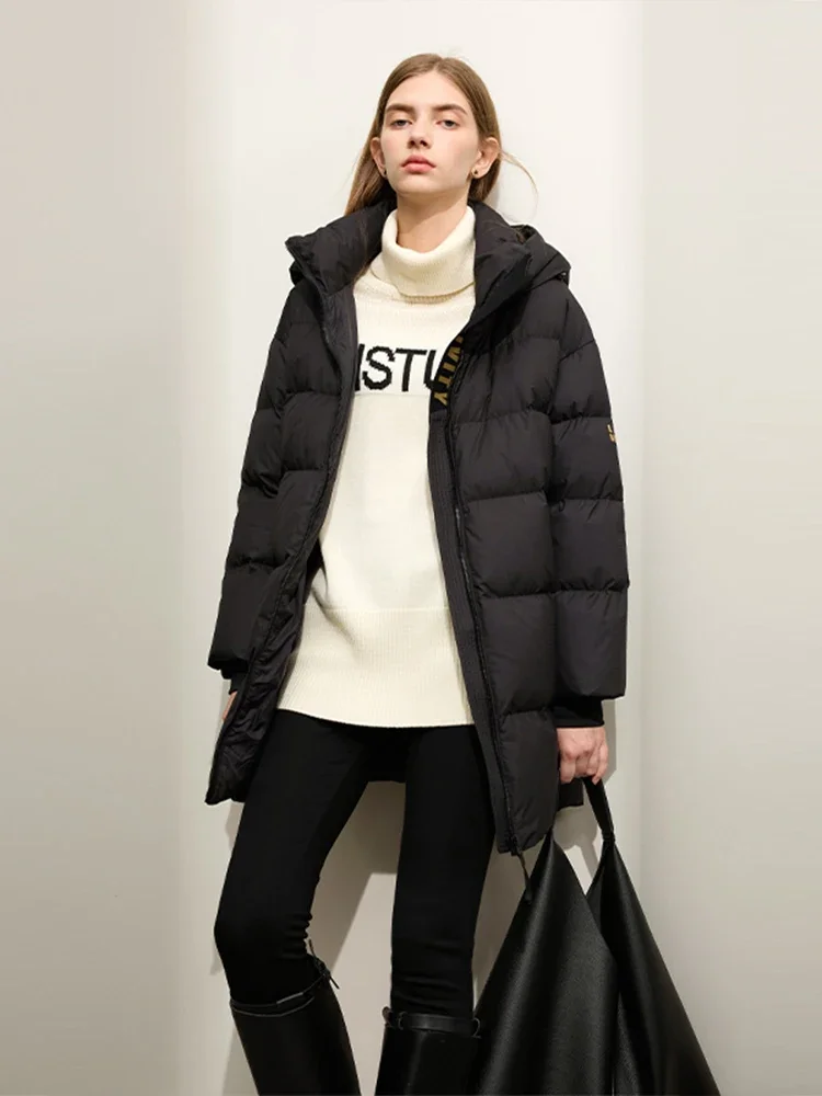 Женское пальто на хлопковом наполнителе с принтом букв amii - Фотография_4