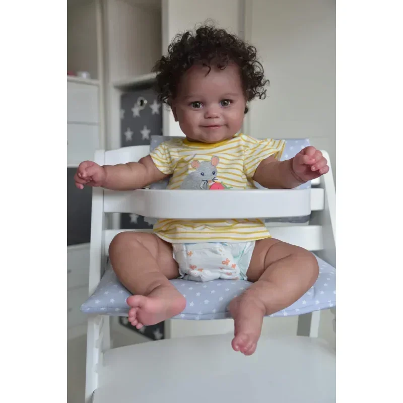 50 см мягкие гибкие куклы reborn baby с черной кожей - Фотография_2
