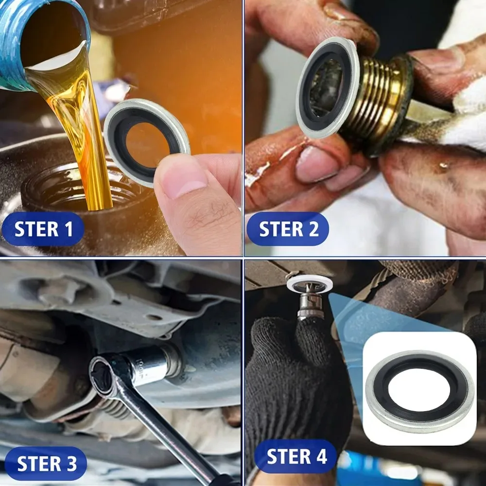 Car oil drain plug sealing gasket - Фотография_6