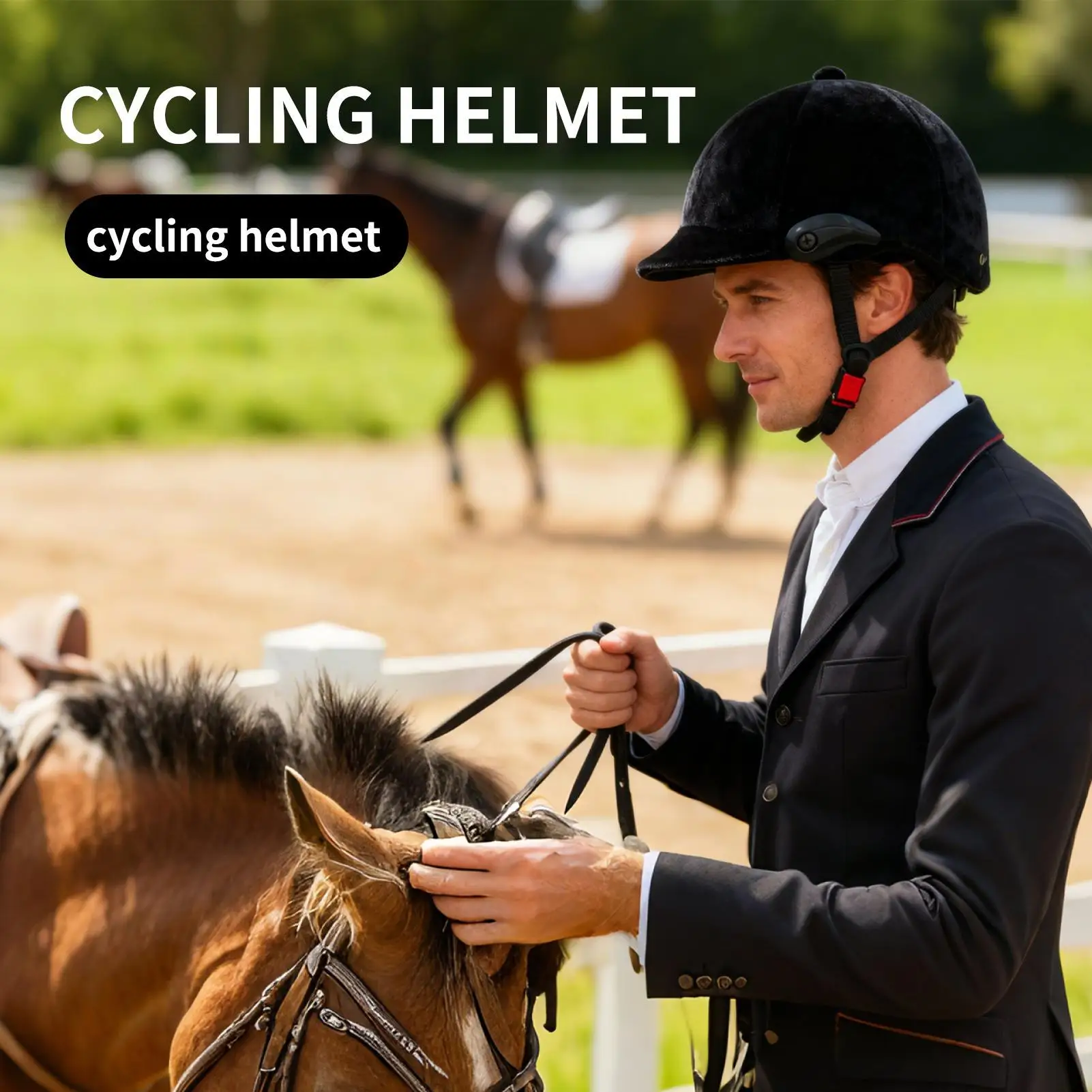 Шлем для верховой езды с подковой спиной