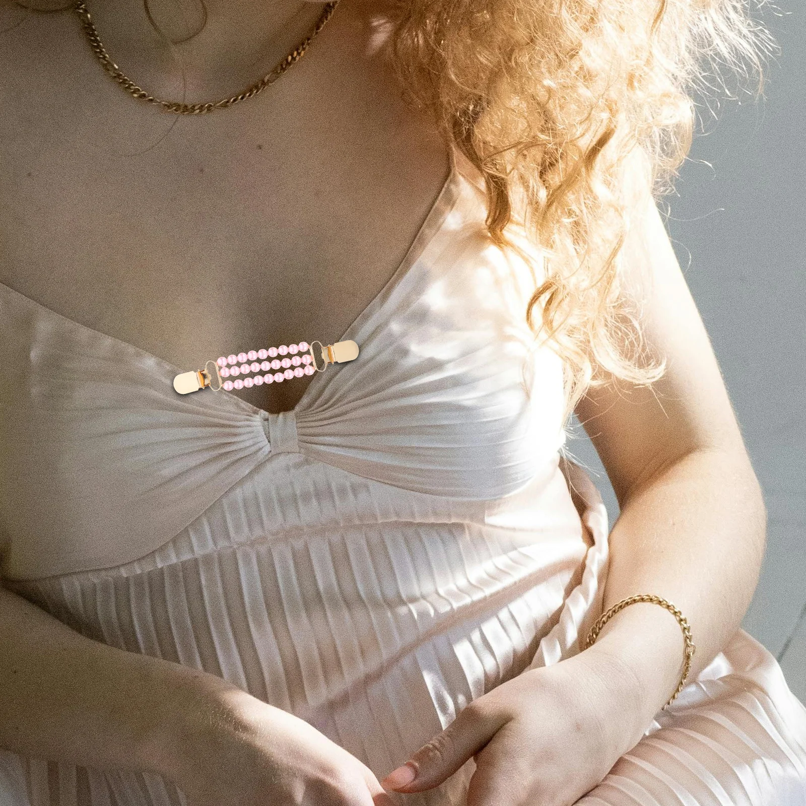 Стильная цепочка для свитера из искусственного жемчуга