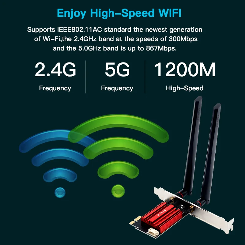 Wi-fi pci-e адаптер fenvi 1200 мбит/с - Фотография_3
