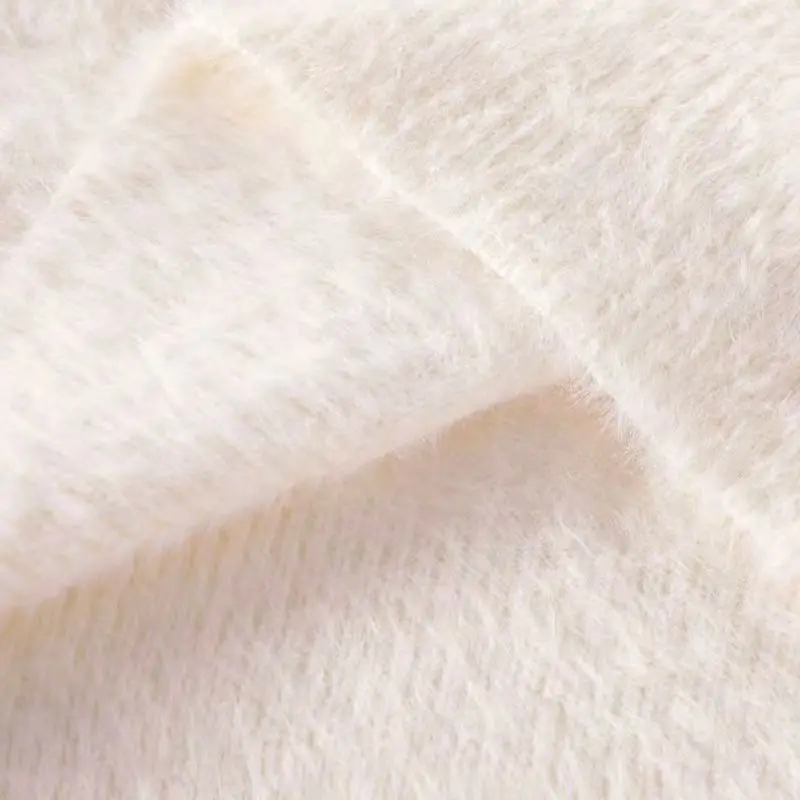 Жаккардовый свитер в стиле ретро с круглым вырезом и буквами - Фотография_4