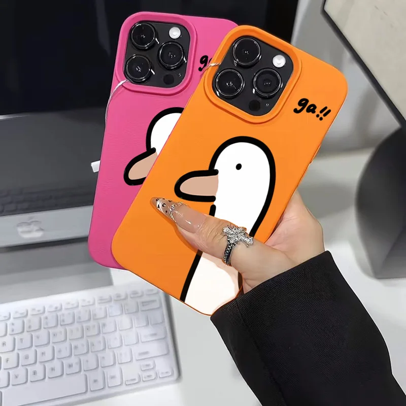 Чехол для телефона с милой уткой из мультфильма для iphone 16 - Фотография_4