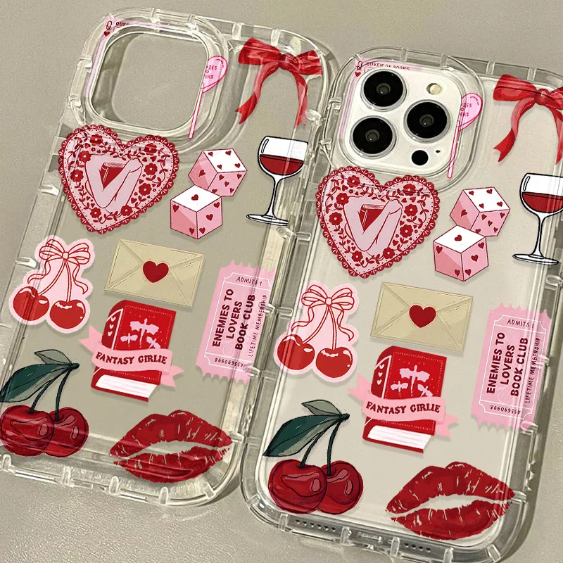 Корейский милый чехол для телефона с вишневым бантом для iphone 16 - Фотография_2