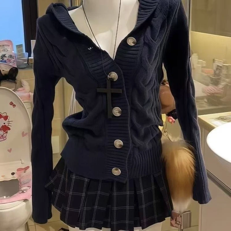 Y2k субкультура черный меховой - Фотография_3