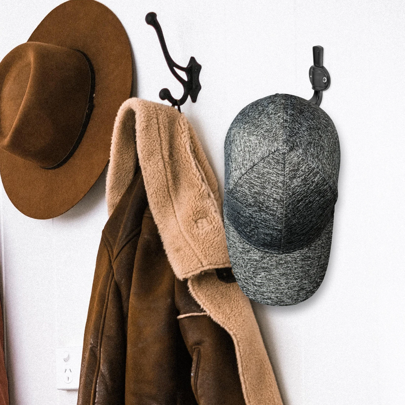 Сверхмощный металлический настенный крючок для одежды