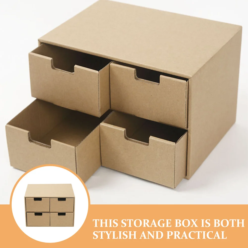 Большой вместительный ящик для хранения крафт-бумаги - Фотография_4