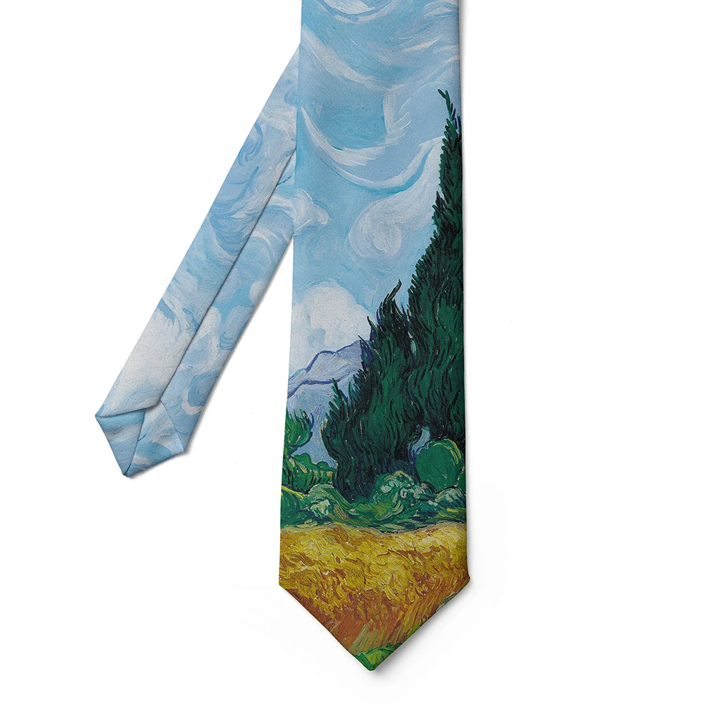 Галстук с изображением цветов картины - Фотография_3