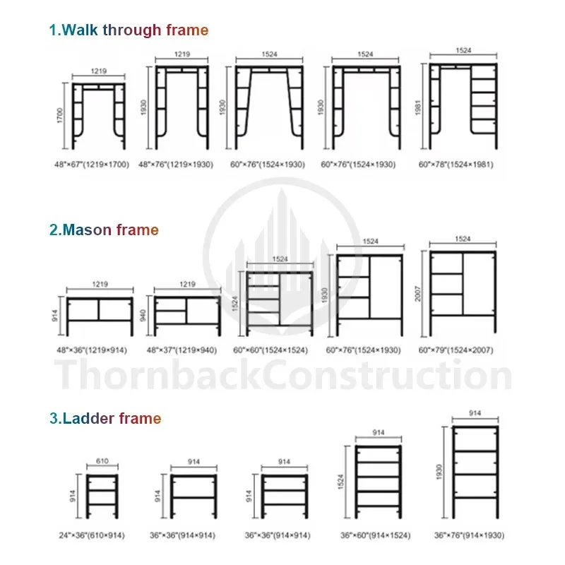 Q235 набор лесов со стальной строительной рамой - Фотография_2