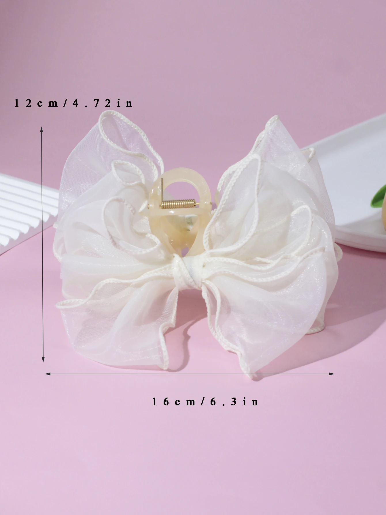 Lystrfac модная сетчатая заколка для волос с бантом для женщин - Фотография_6