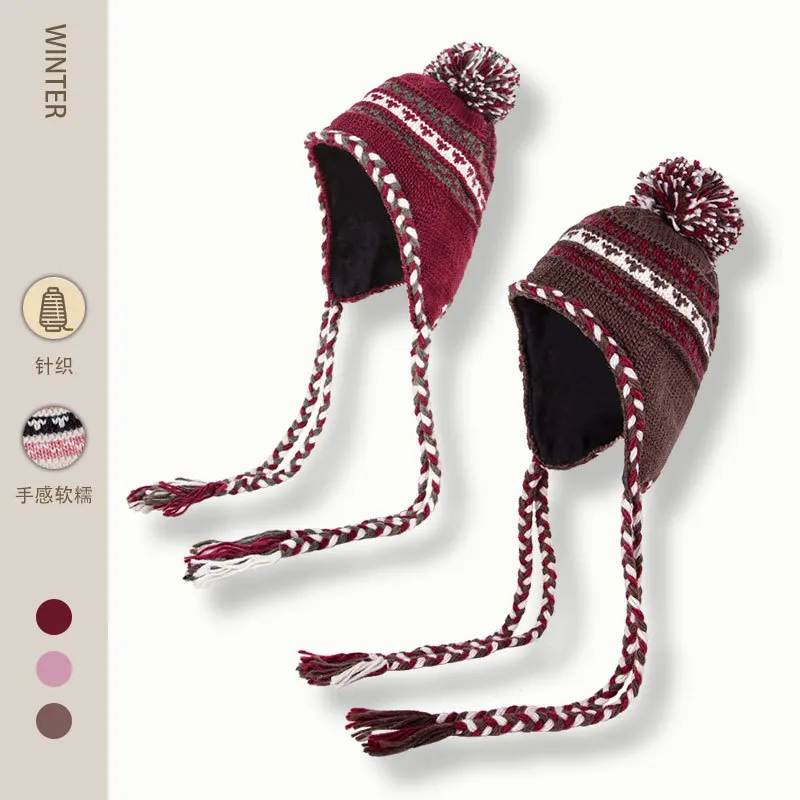 Японский зимний жаккардовый вязаный пуловер