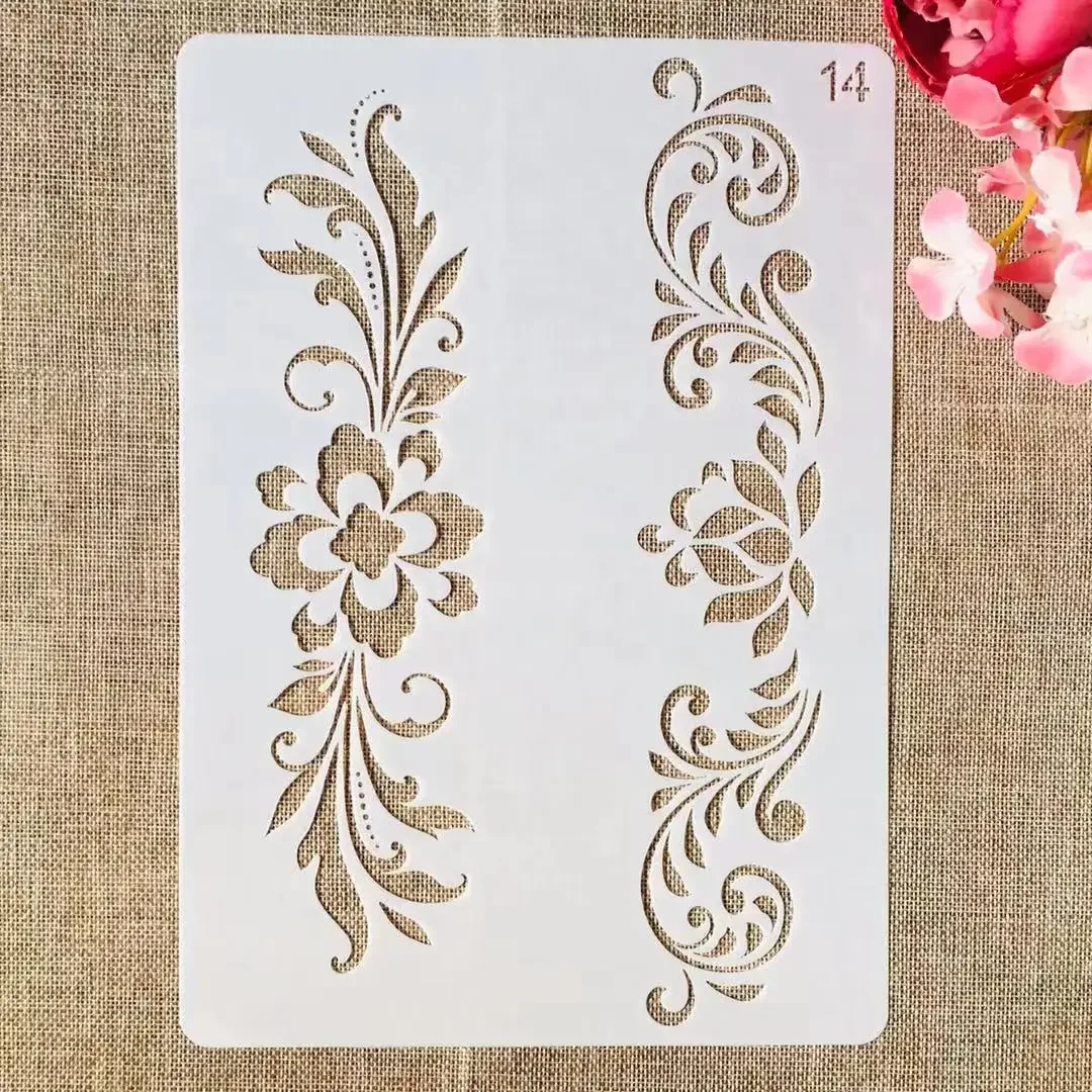 A4 29 см цветок листья край diy