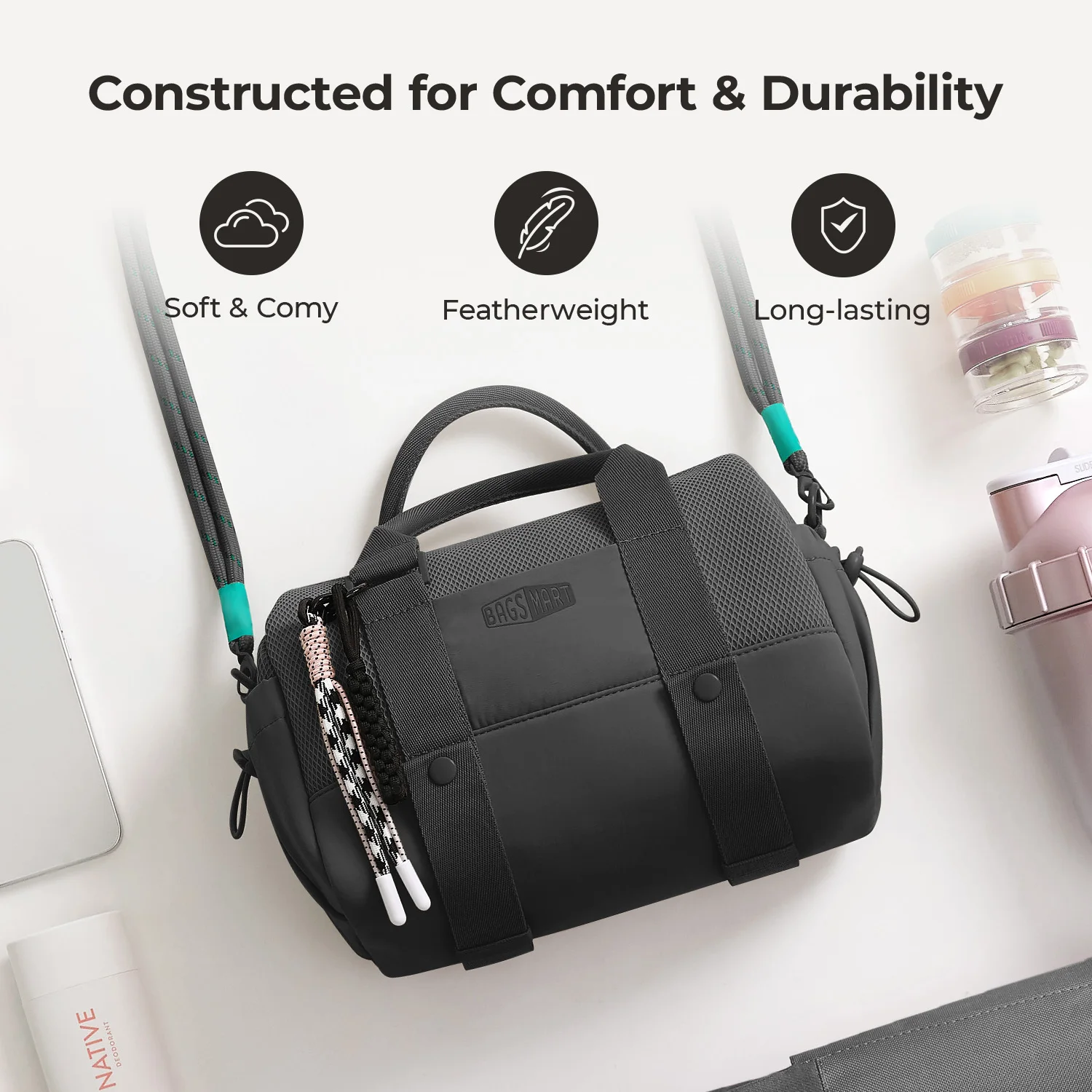 Bagsmart бостонская сумка для женщин - Фотография_3