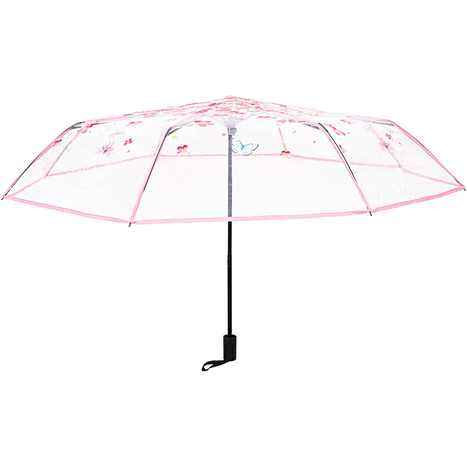 Складной свадебный зонт с цветочным узором бабочки - Фотография_2