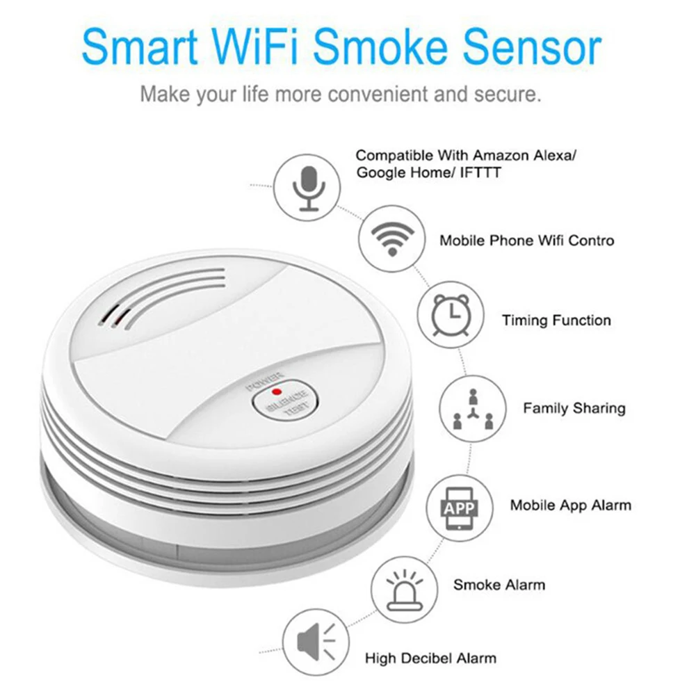 Wi-fi tuya умный детектор дыма - Фотография_5