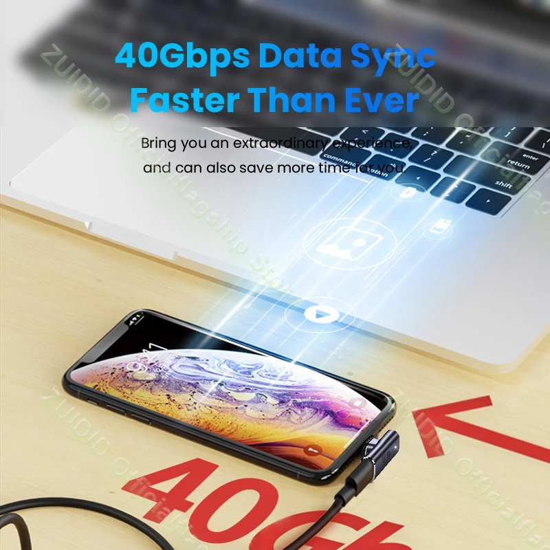 Магнитный адаптер usb4.0 thunderbolt3 usb c к типу c - Фотография_3