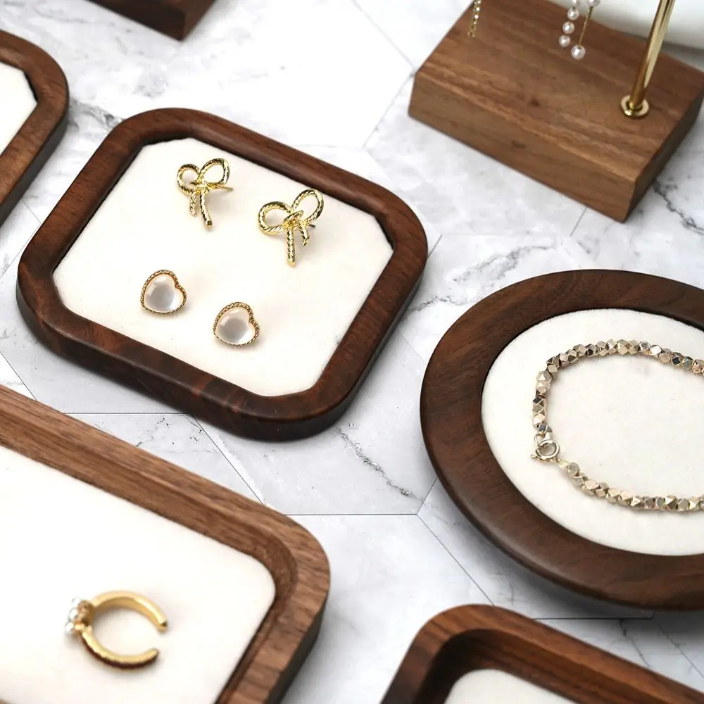 Geometry wood rings tray velvet - Фотография_5