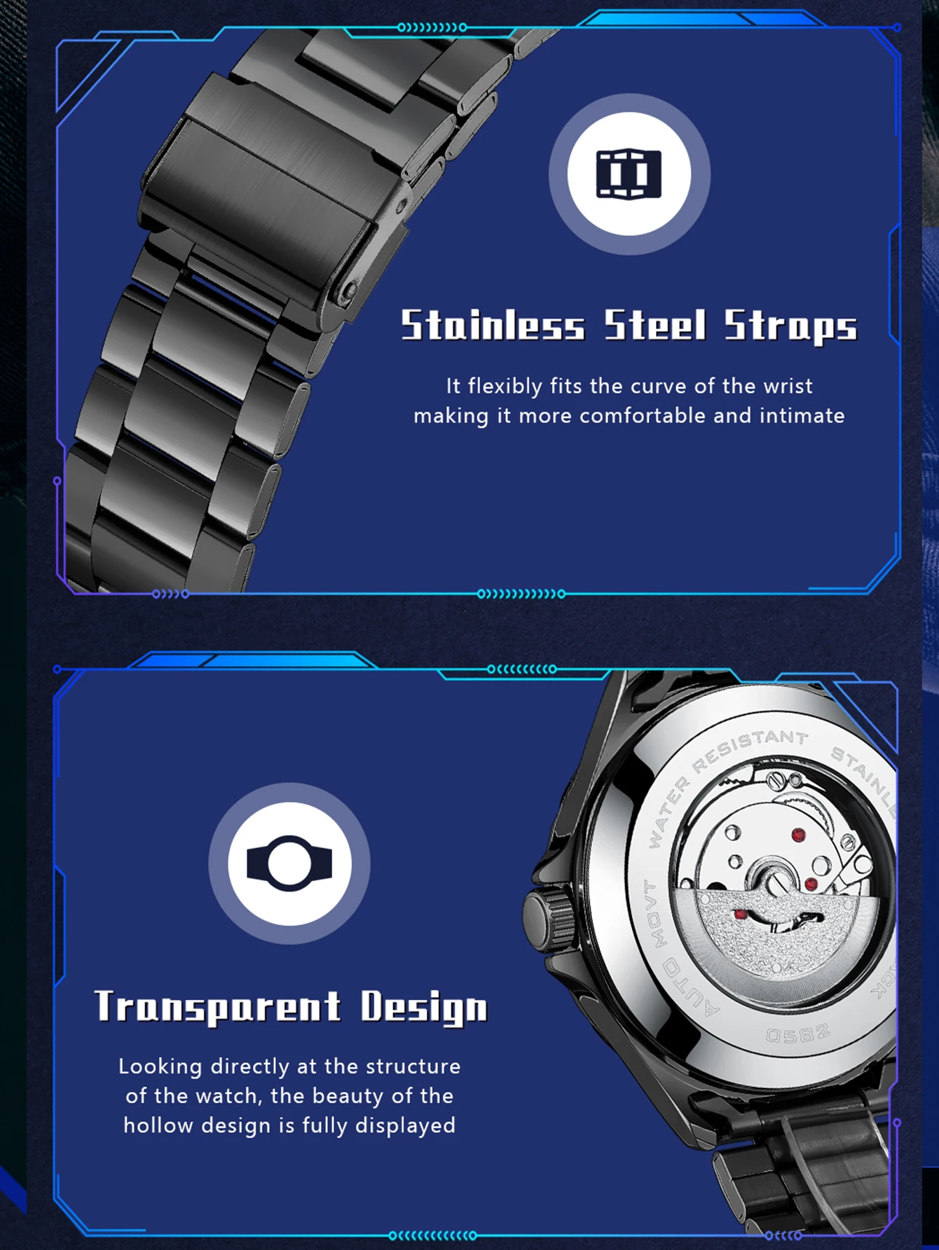 Biden модные деловые мужские часы - Фотография_5