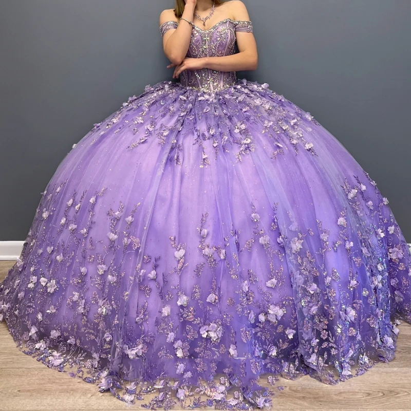 Лавандовое платье quinceanera