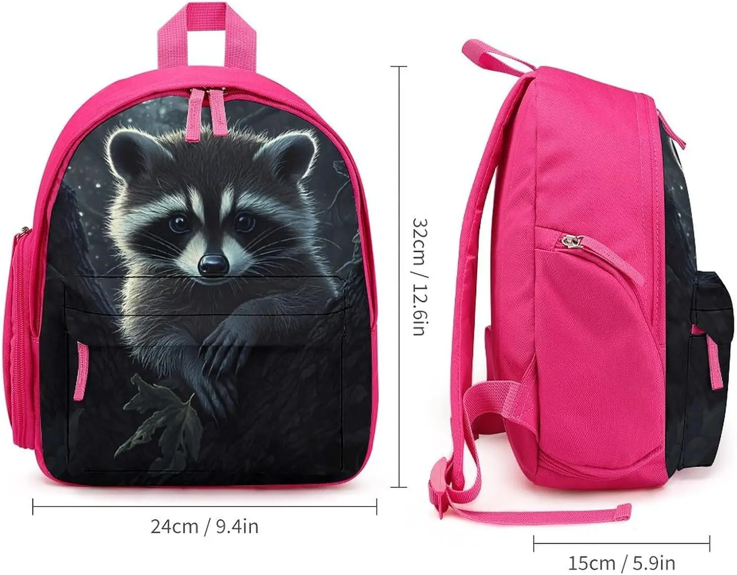 Милый дорожный рюкзак для ноутбука с изображением енота - Фотография_2