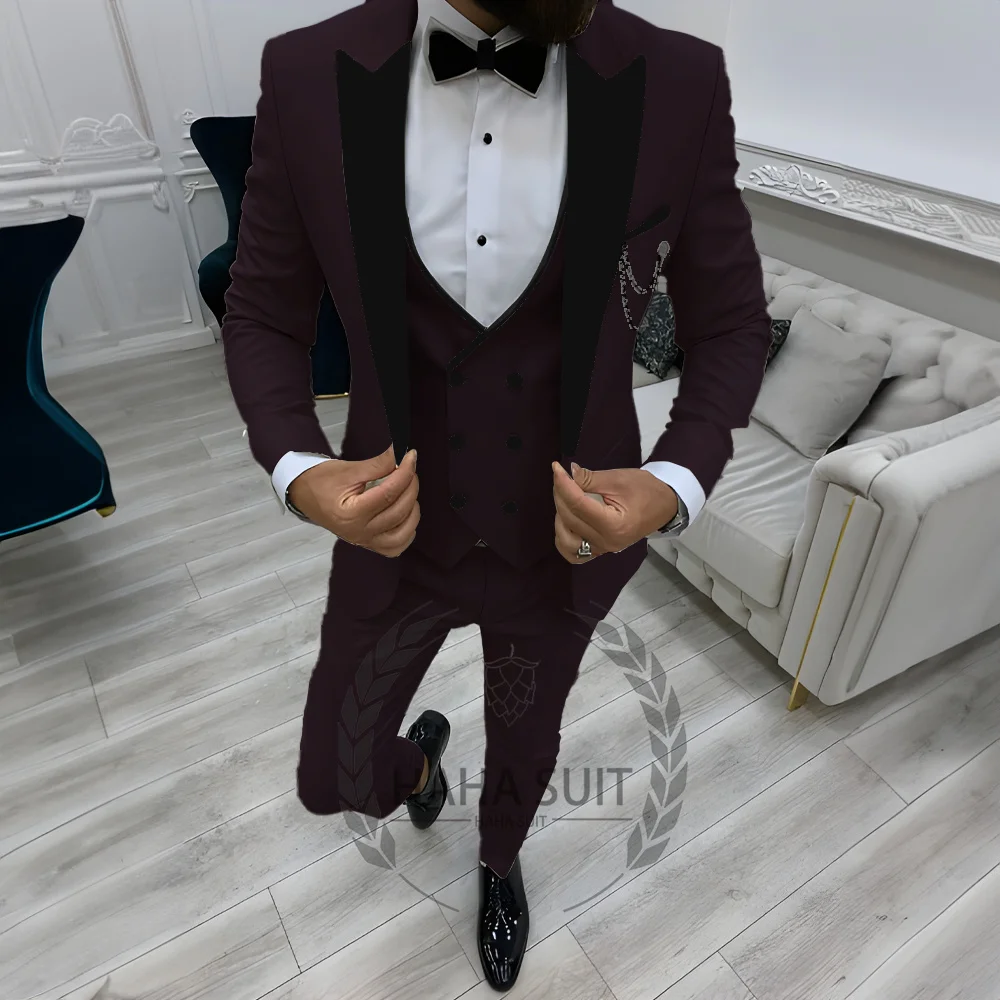 Мужской костюм, тонкий костюм из трех предметов - Фотография_4