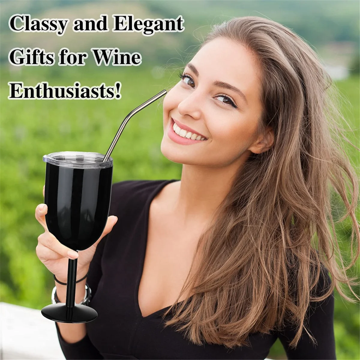 Стаканы для вина из нержавеющей стали с крышкой - Фотография_3