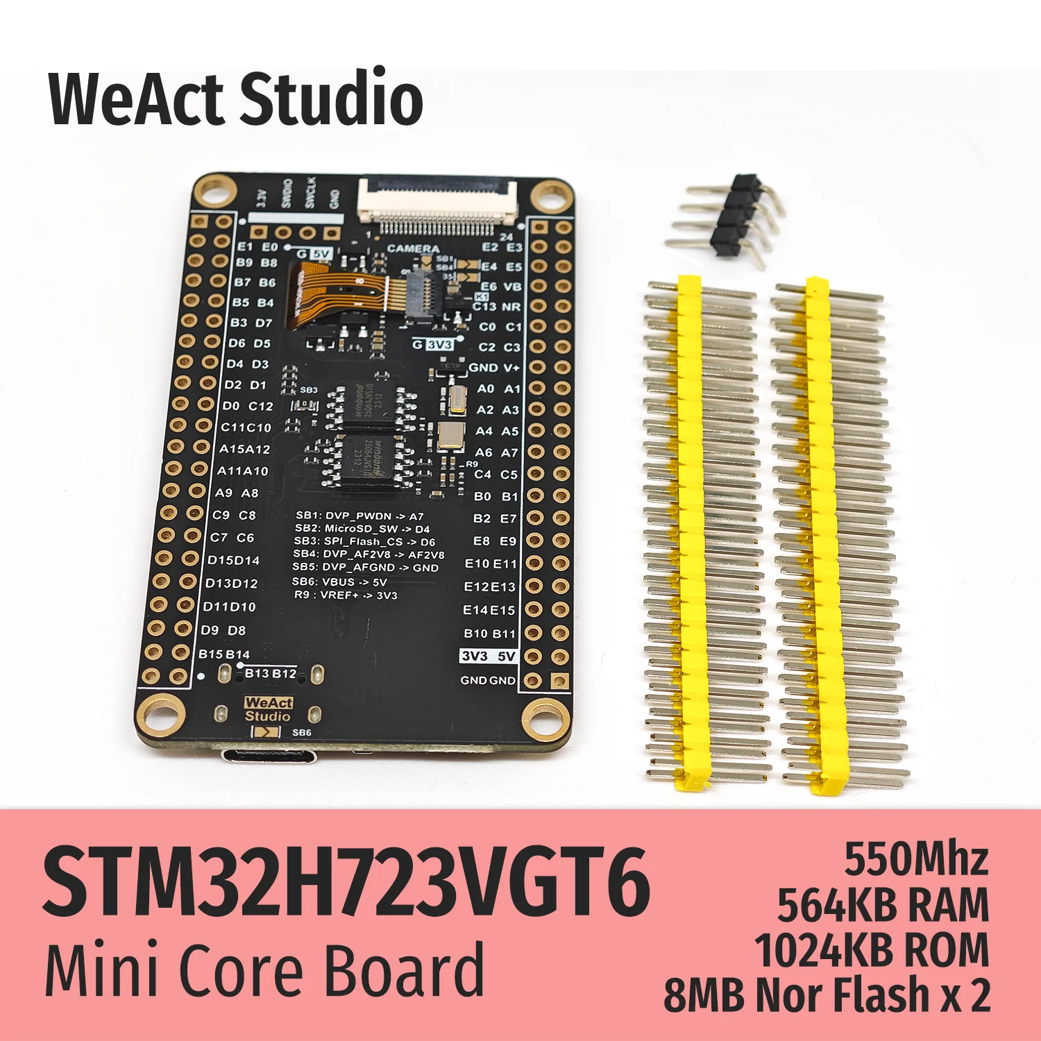 Weact stm32h723vgt6 stm32h723 stm32h7 - Фотография_2