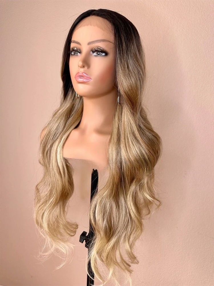 Медовый золотисто-русый парик ombré - Фотография_2