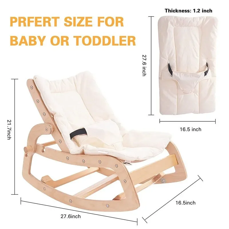 Детское кресло-качалка из цельной древесины - Фотография_3