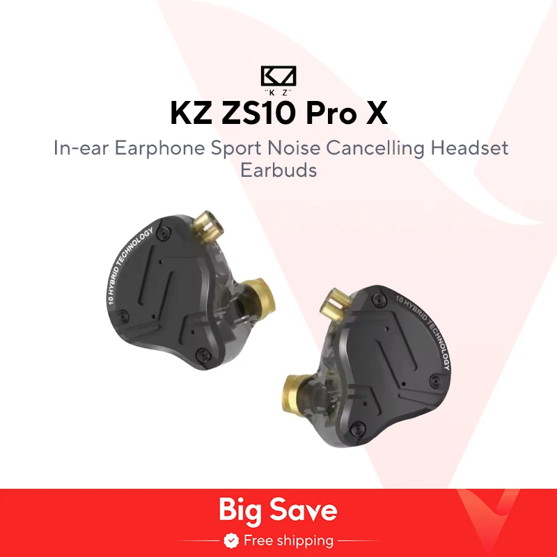 Kz zs10 pro x hifi бас металлические