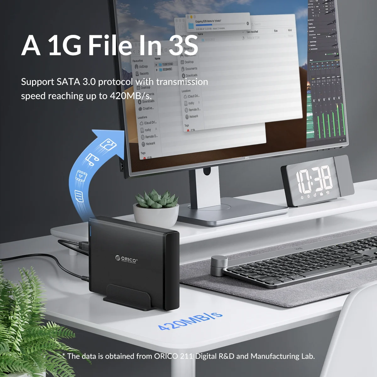 Orico 3,5-дюймовый корпус для жесткого диска type-c usb3 - Фотография_3