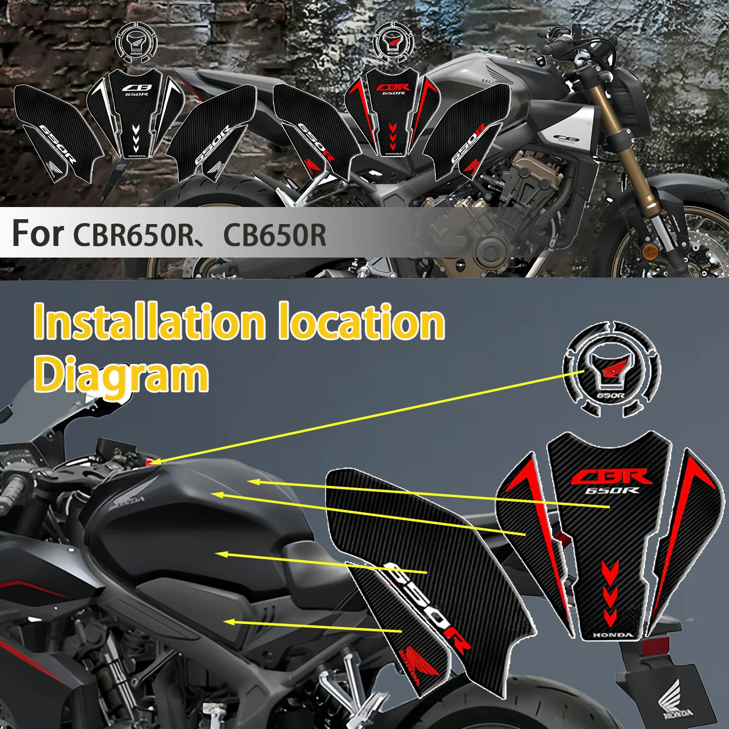 Наклейка на бак для термоизоляции cb650r - Фотография_2