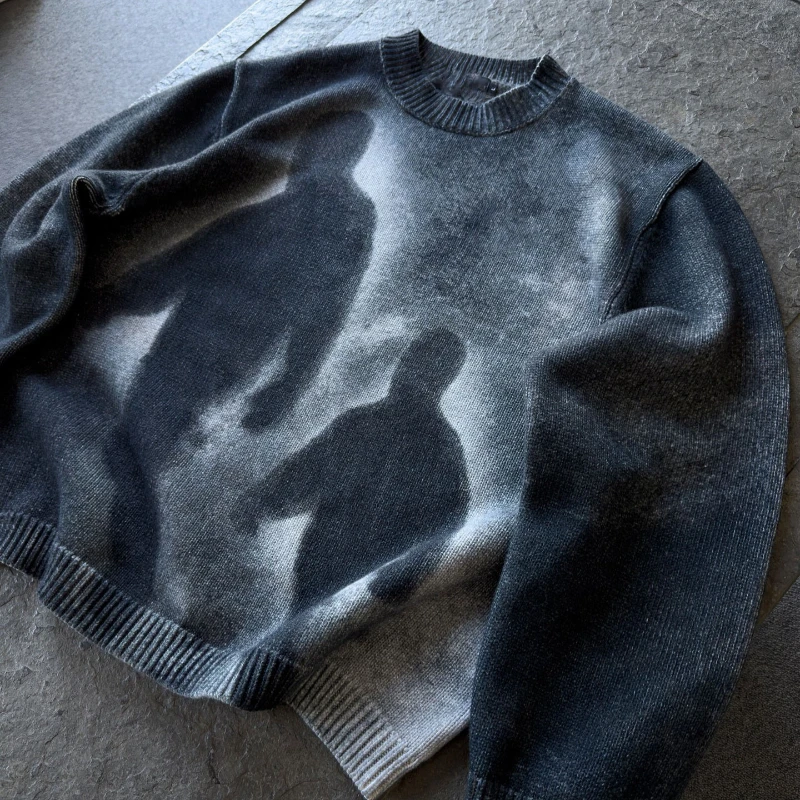 Новый стиль, свободный пуловер с круглым вырезом