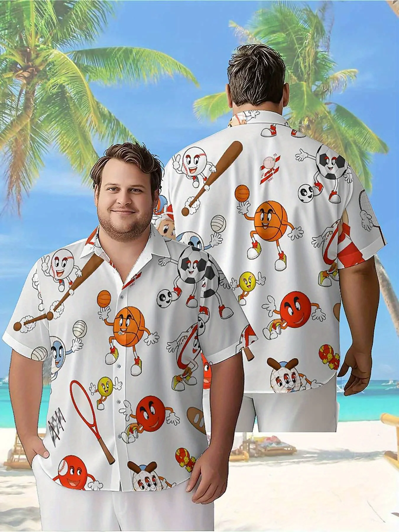 Мужские гавайские рубашки больших