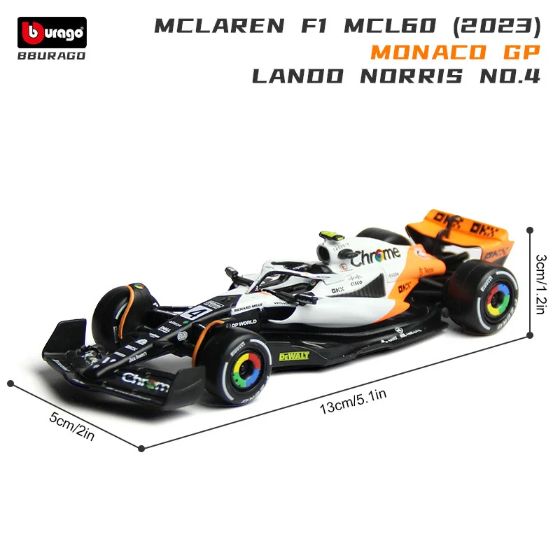 Bburago 1:43 mclaren 2024 mcl38 miami gp formula racing - Фотография_4