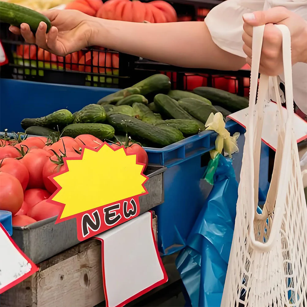 Розничные ценники ярко-желтые бумажные