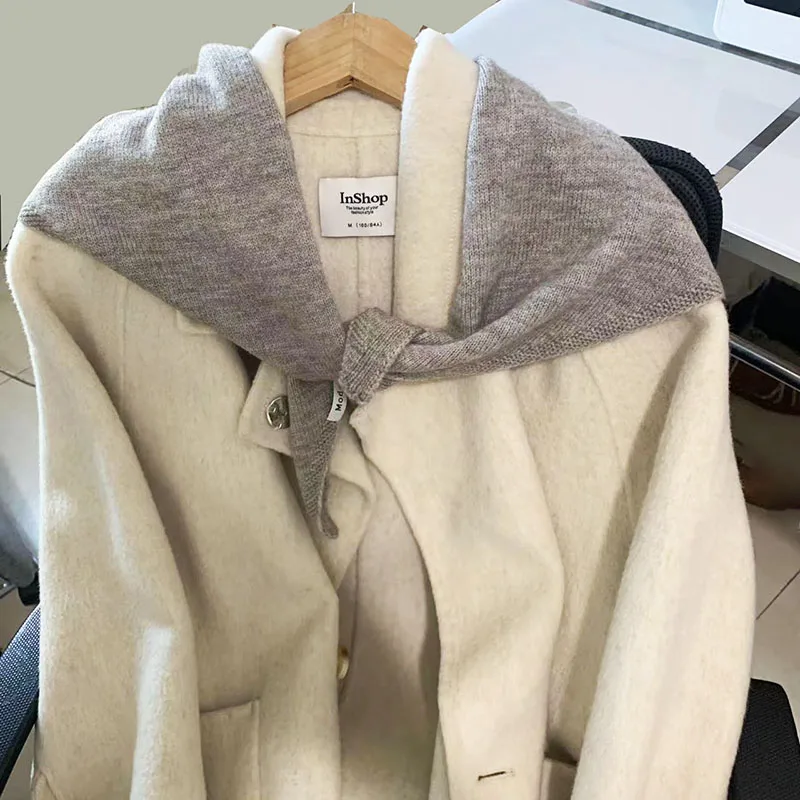 Женский шарф из смеси шерсти осень-зима 2025 - Фотография_3