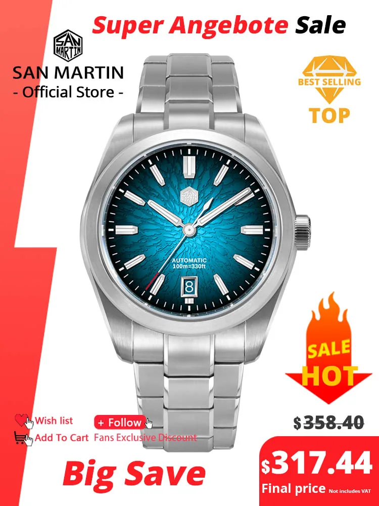Часы san martin 39 мм sn0144 "jianzhan" gada miyota 9015