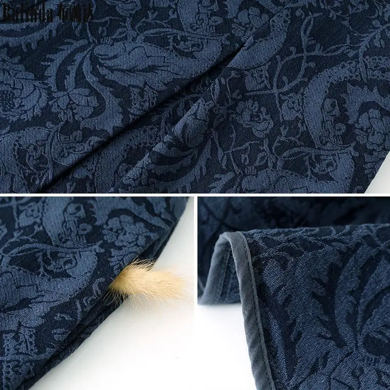 Новые китайские хлопковые льняные широкие брюки в стиле ретро для женщин - Фотография_5