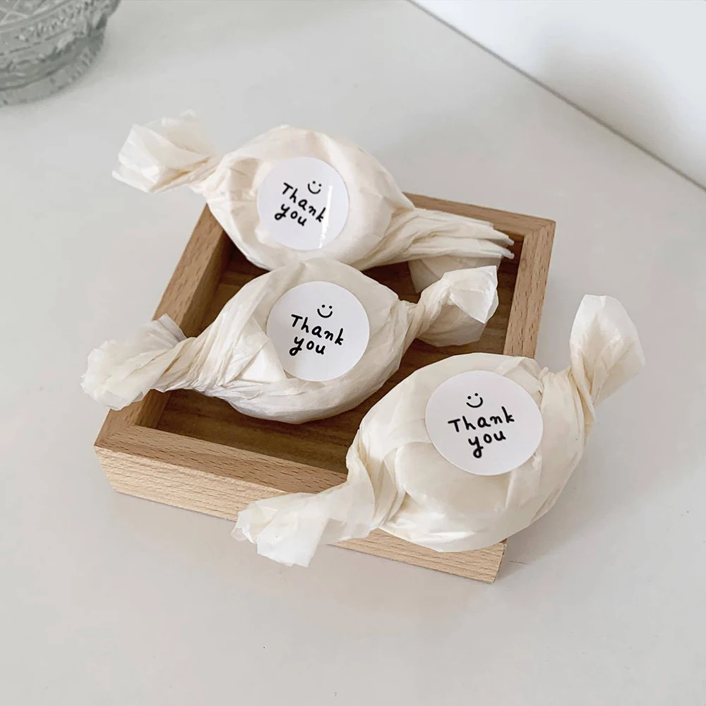 Круглая квадратная наклейка «спасибо» - Фотография_4